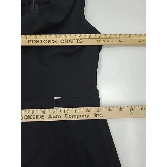 White House Black Market Pencil Dress Women's Size 2 Black Sleeveless Cowal Neck - Picture 3 of 7